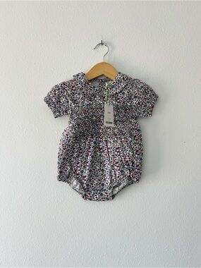 JADE | NWT Liberty Smocked Bubble Romper | 18-24 mos